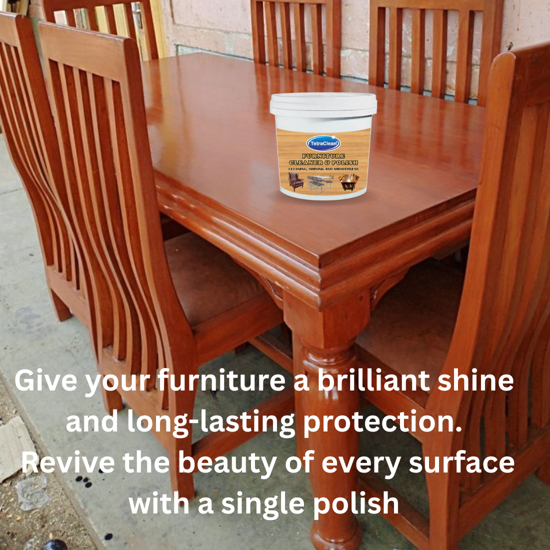 TetraClean Furniture Cleaner & Polish – Restore Shine, Smoothness &Furniture Cleaner 1,kg