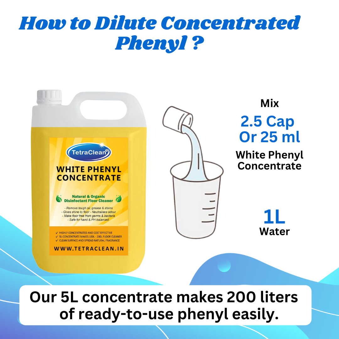 etraClean Orange White Phenyl Concentrate – Orange Fresh Disinfectant Floor Cleaner, Makes 200L Ready‑to‑Use Phenyl