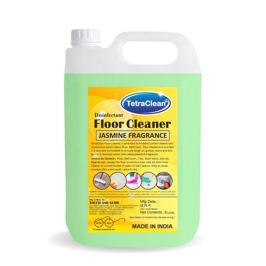 TetraClean Jasmine Disinfectant Floor Cleaner – 99.9% Germ Protection, Long-Lasting Fresh Fragrance for Home, Office & Malls