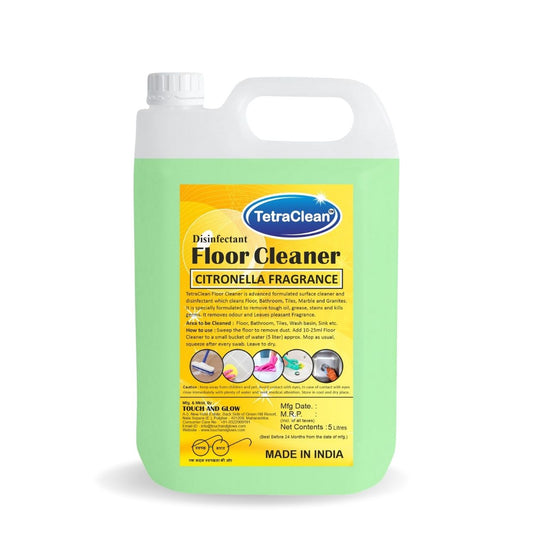 TetraClean Citronella Disinfectant Floor Cleaner – Deep Clean, Odour Control & Insect-Repelling Fresh Fragrance for Home and Commercial Use