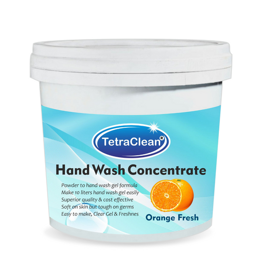 TetraClean Orange Fresh Hand Wash Concentrate Powder – Powder to 10L Clear Gel, Juicy Citrus Aroma, Soft on Skin & Tough on Germs