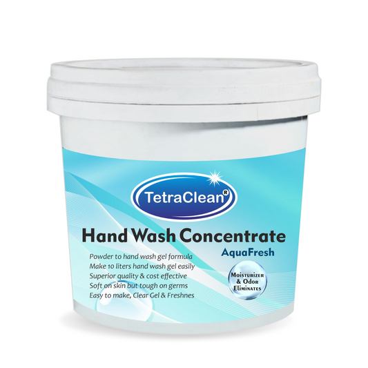 TetraClean Aqua Fresh Hand Wash Concentrate Powder – Powder to Clear Gel, Makes 10 Litres, Soft on Skin & Tough on Germs