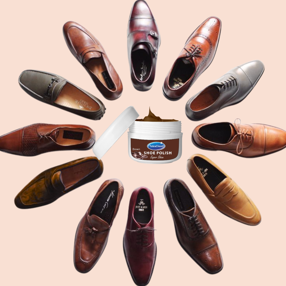 TetraClean Brown Shoe Polish – Leather Polish I Wax Shoe Polish 100g