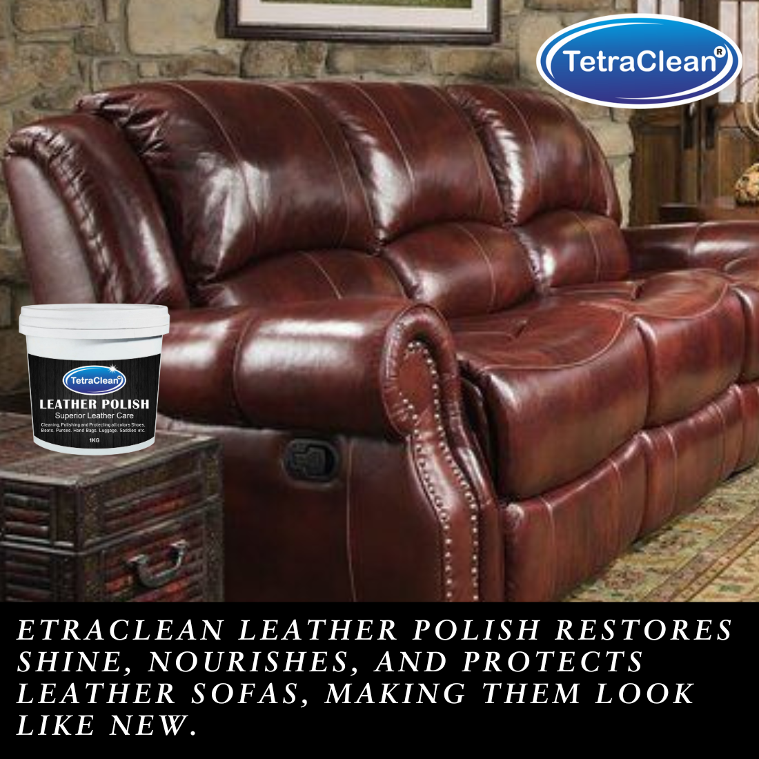 TetraClean Leather Polish I Multicolor Shoe Polish I Premium Shine & Superior Leather Conditioning 1,kg