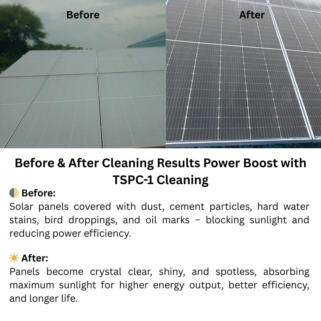TetraClean TSPC‑1 Heavy Duty Solar Panel Cleaner – Professional‑Grade Dust, Stain & Bird‑Dropping Remover