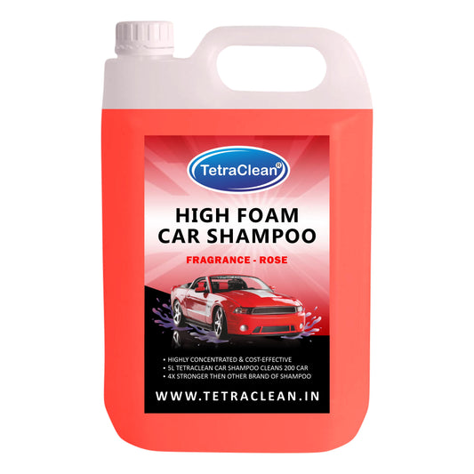 TetraClean High Foam Car Shampoo 5L – Super Concentrated Rose Fragrance Car Wash Formula