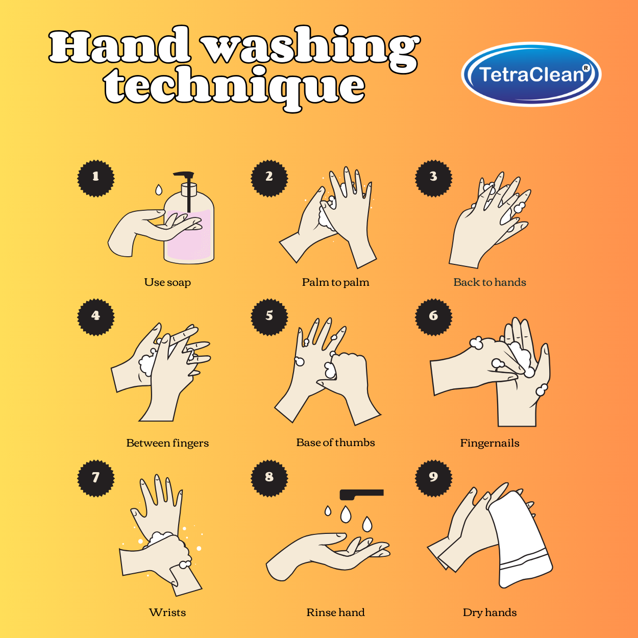 TetraClean Haldi Chandan Hand Wash Concentrate Powder – Herbal Powder to 10L Clear Gel, Ayurvedic Care, Soft on Skin & Tough on Germs