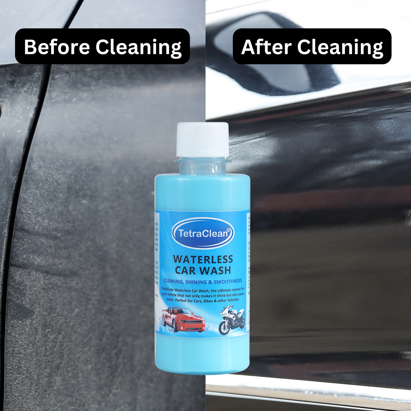 TetraClean Waterless Car Wash 250ml – Instant Shine & Smooth Finish Cleaner