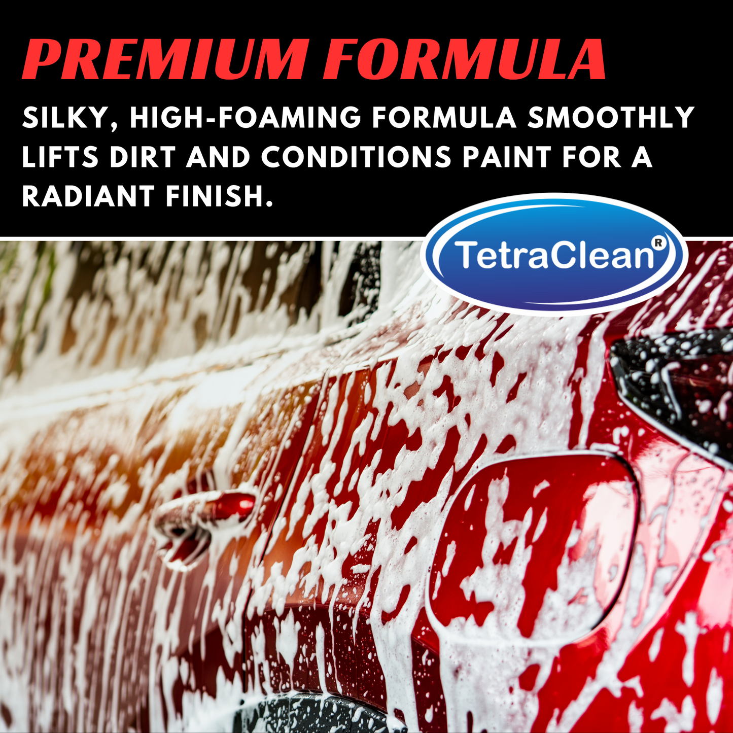 TetraClean High Foam Car Shampoo 5L – Super Concentrated Rose Fragrance Car Wash Formula