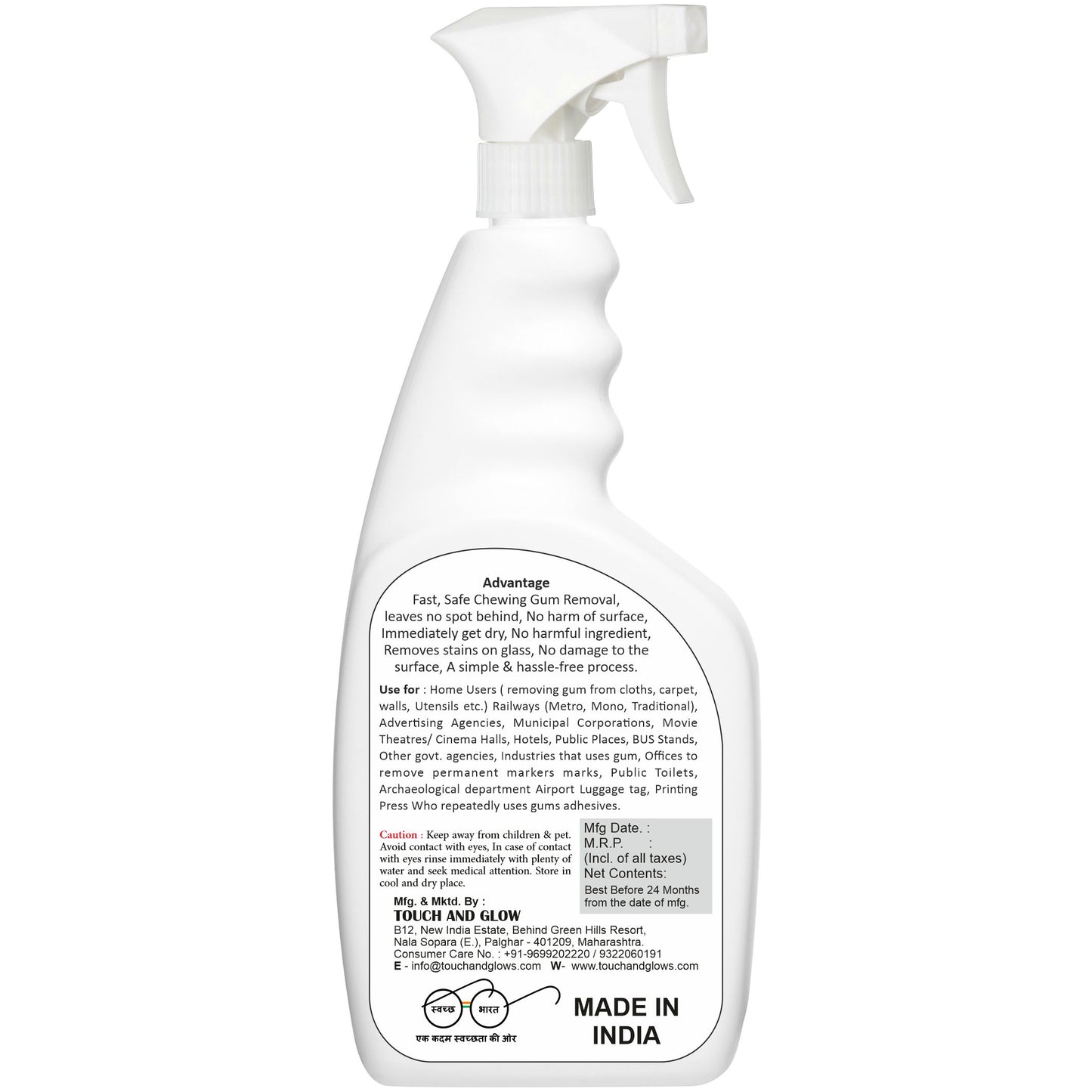 TetraClean Adhesive & Gum Remover – Fast-Acting Solution for Sticky Residue & Tough Gum Removal 500ml