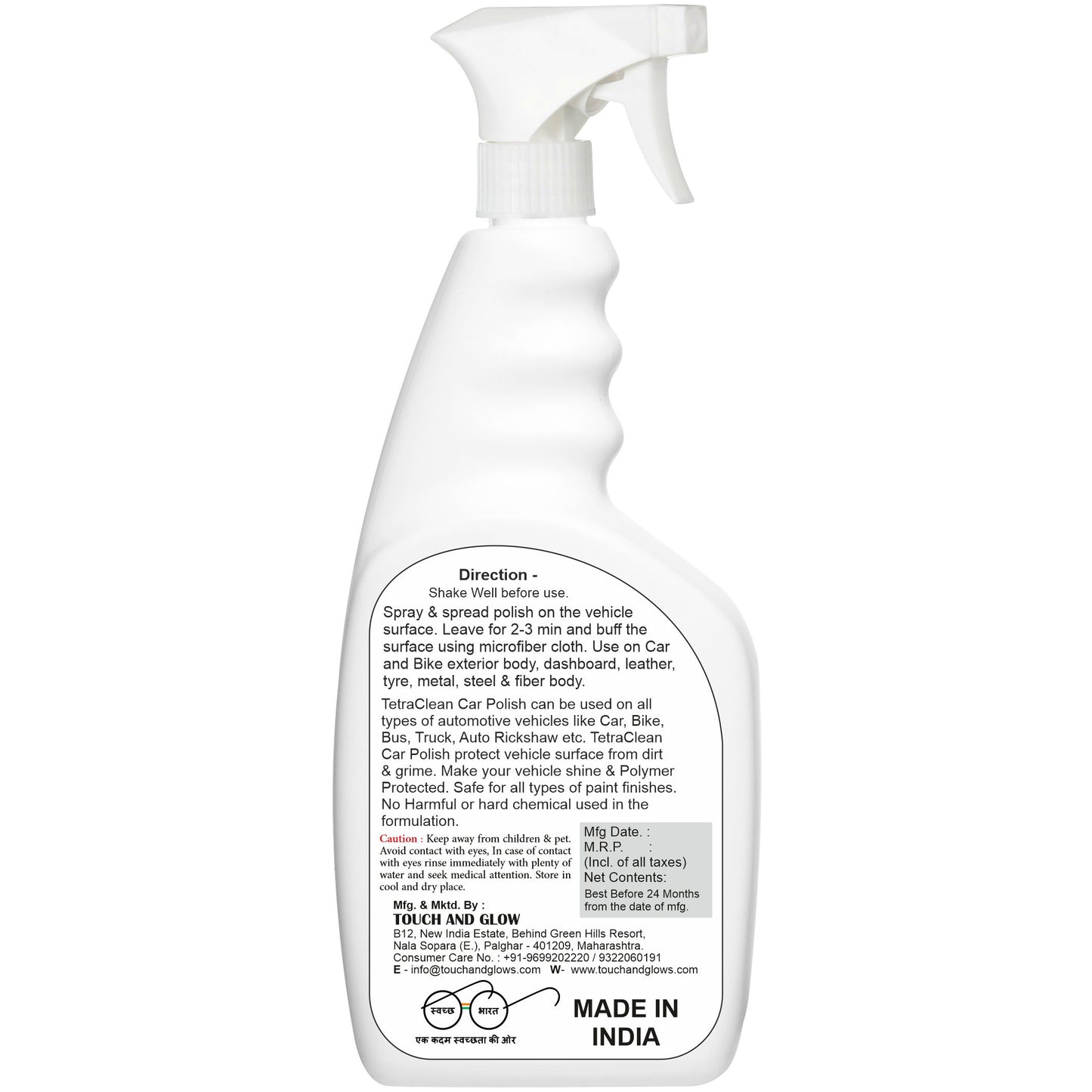 TetraClean All-in-One Car & Bike Polish – Instant Shine, Smoothness & Long-Lasting Protection 500ml