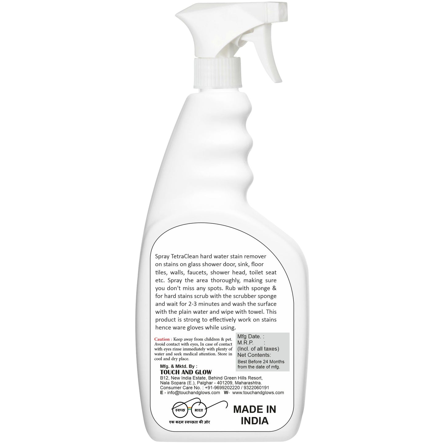 TetraClean Hard Water Stain Remover – Powerful Cleaner for Tiles, Faucets, Glass & Bathroom Surfaces 500ml