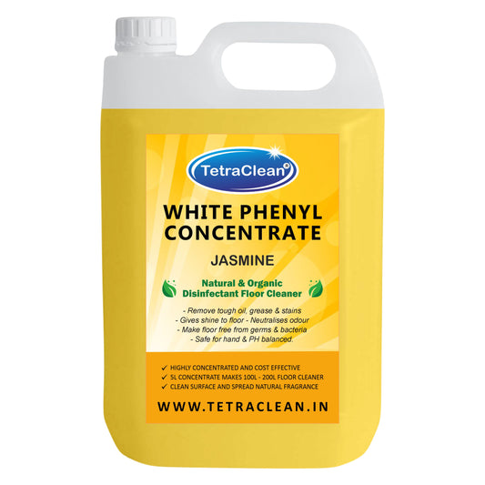 TetraClean White Phenyl Concentrate – Jasmine Fresh Makes Up to 200 Liters Disinfectant Floor Cleaner