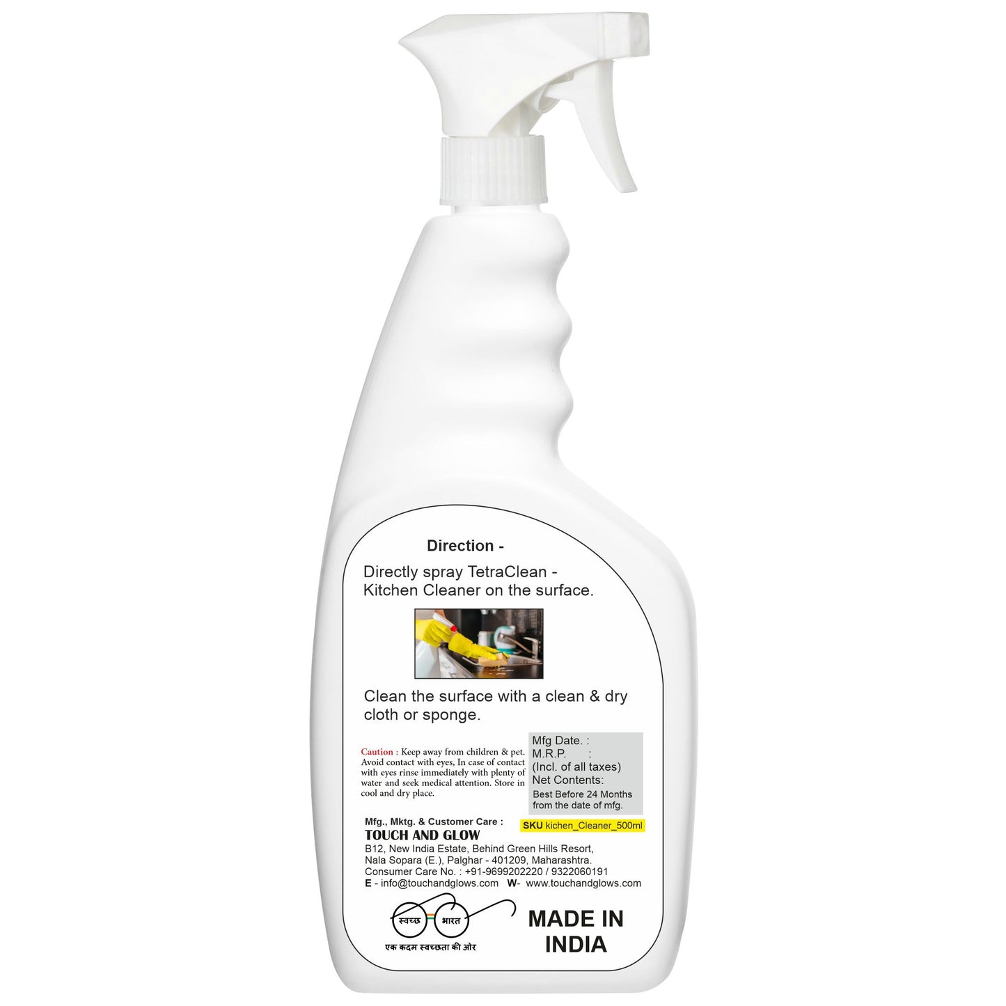 TetraClean Kitchen Cleaner & Stain Remover – Powerful Grease Cutter for a Spotless Kitchen 500ml