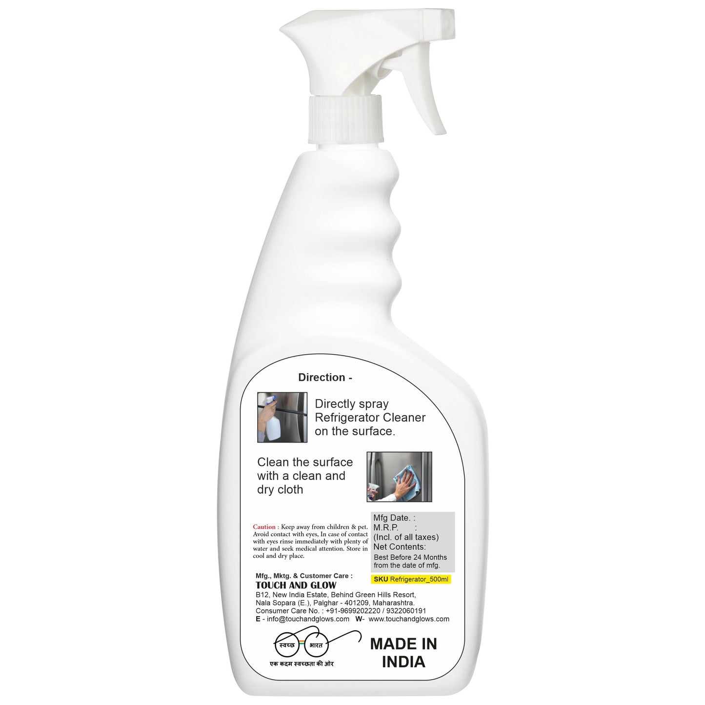 TetraClean Refrigerator & Freezer Deep Cleaner – Odor-Free Shine Formula (500 ml)