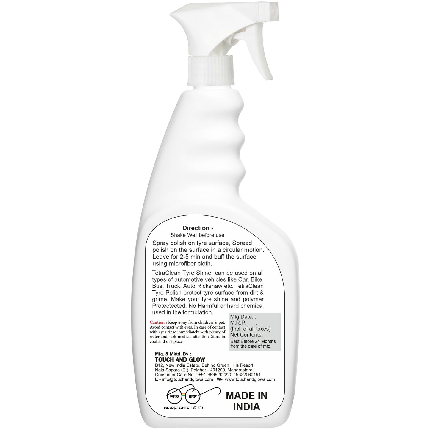 TetraClean Super Shine Tyre Polish – Tire Polish I Deep Gloss & Long-Lasting Protection I Wheel Polish 500ml